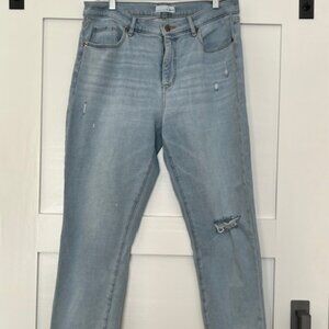 LOFT 'The Girlfriend' Distressed Deniim